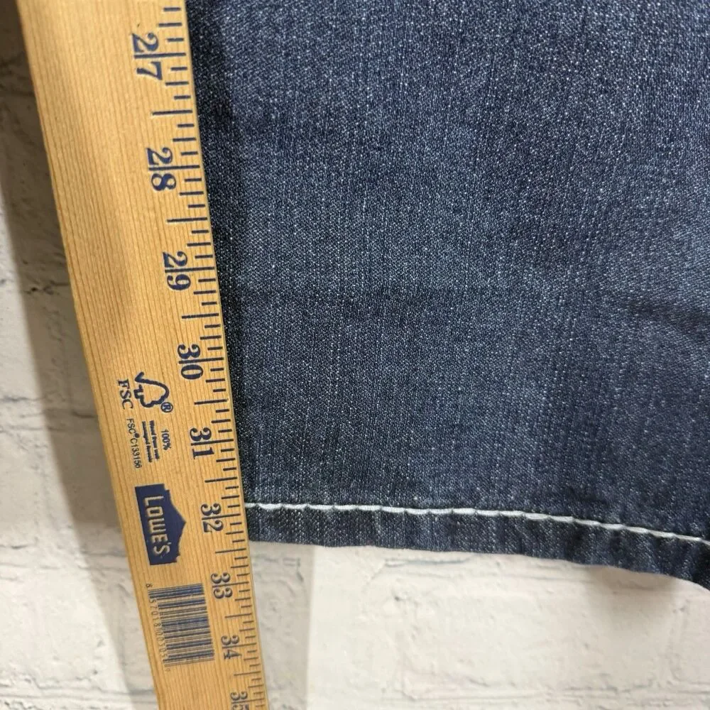 True Religion Johnny Super T Row Seat Jeans Men 38x34 Dark Wash Straight Denim